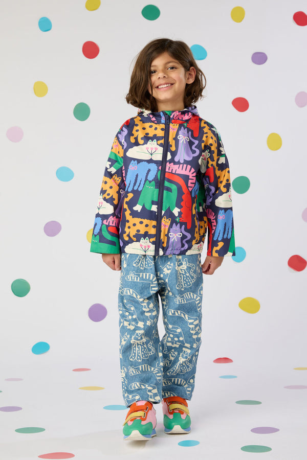 Gorman NZ - Cute Cats Kids Raincoat - navy