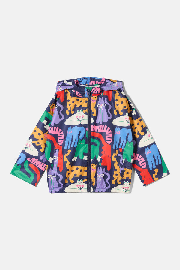 Gorman NZ - Cute Cats Kids Raincoat - navy