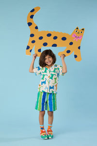 Gorman NZ - Spotty Cats Kids Shirt - cream