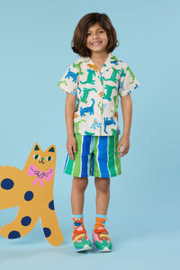 Gorman NZ - Green Stripes Kids Shorts - stripe