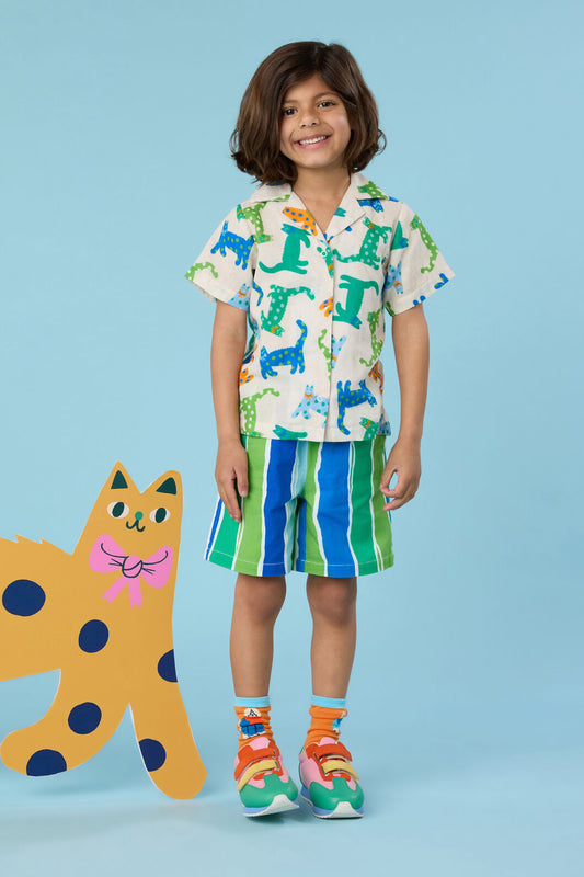 Gorman NZ - Green Stripes Kids Shorts - stripe