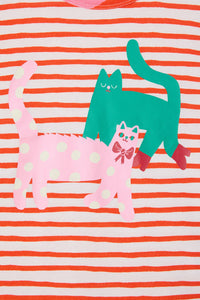 Gorman NZ - Stripe Cats Kids T-Shirt - stripe