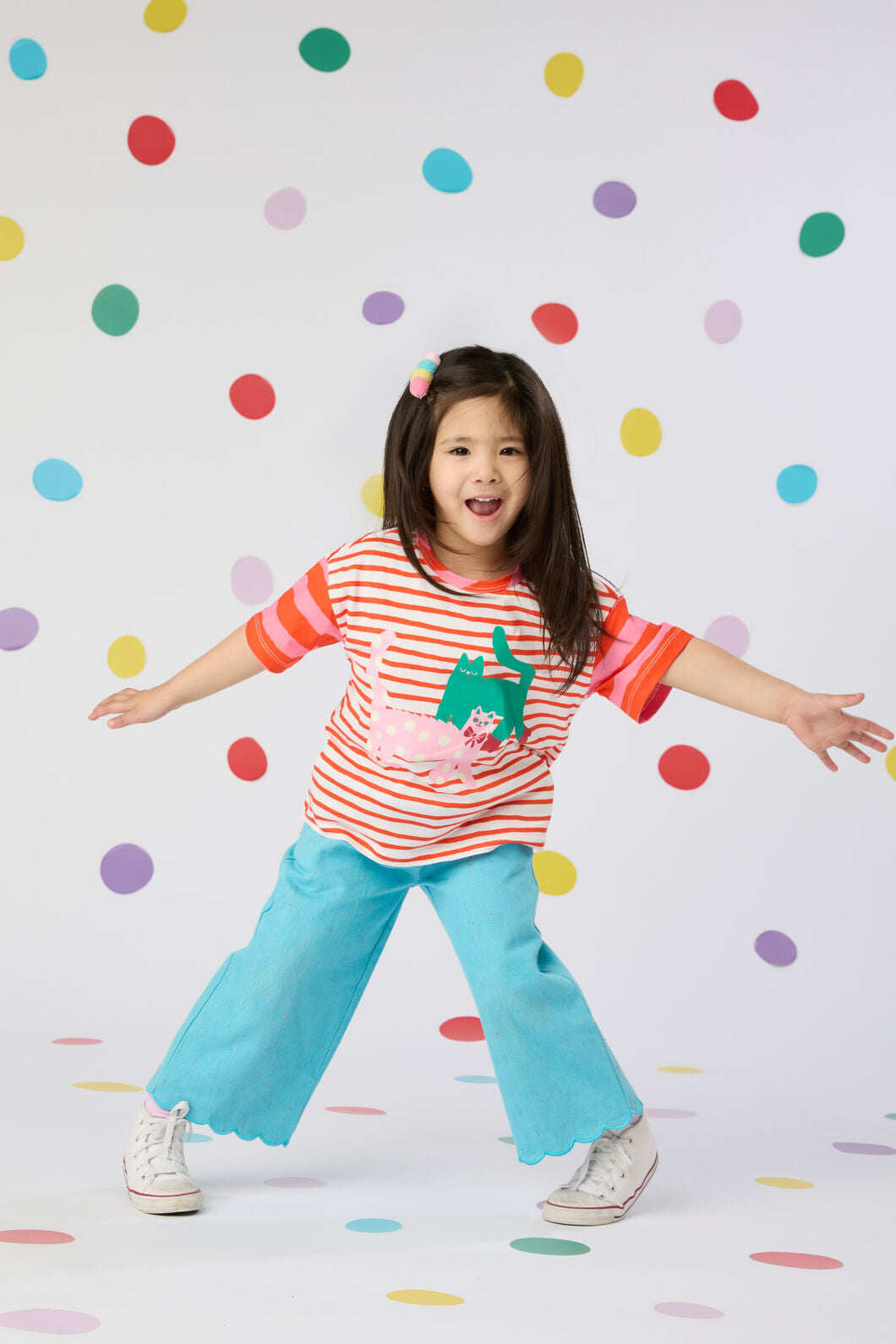 Gorman NZ - Stripe Cats Kids T-Shirt - stripe