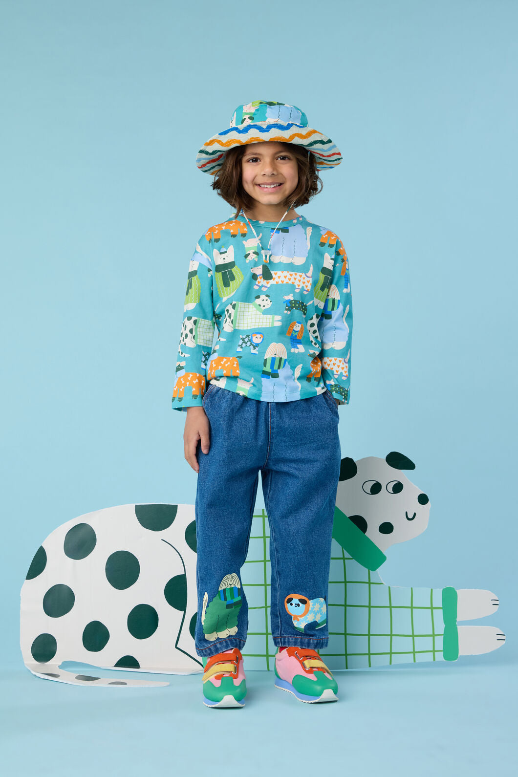 Gorman NZ - Sweater Dogs Kids T-Shirt - teal