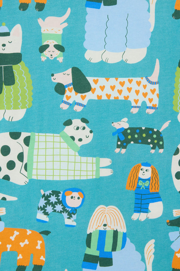 Gorman NZ - Sweater Dogs Kids T-Shirt - teal