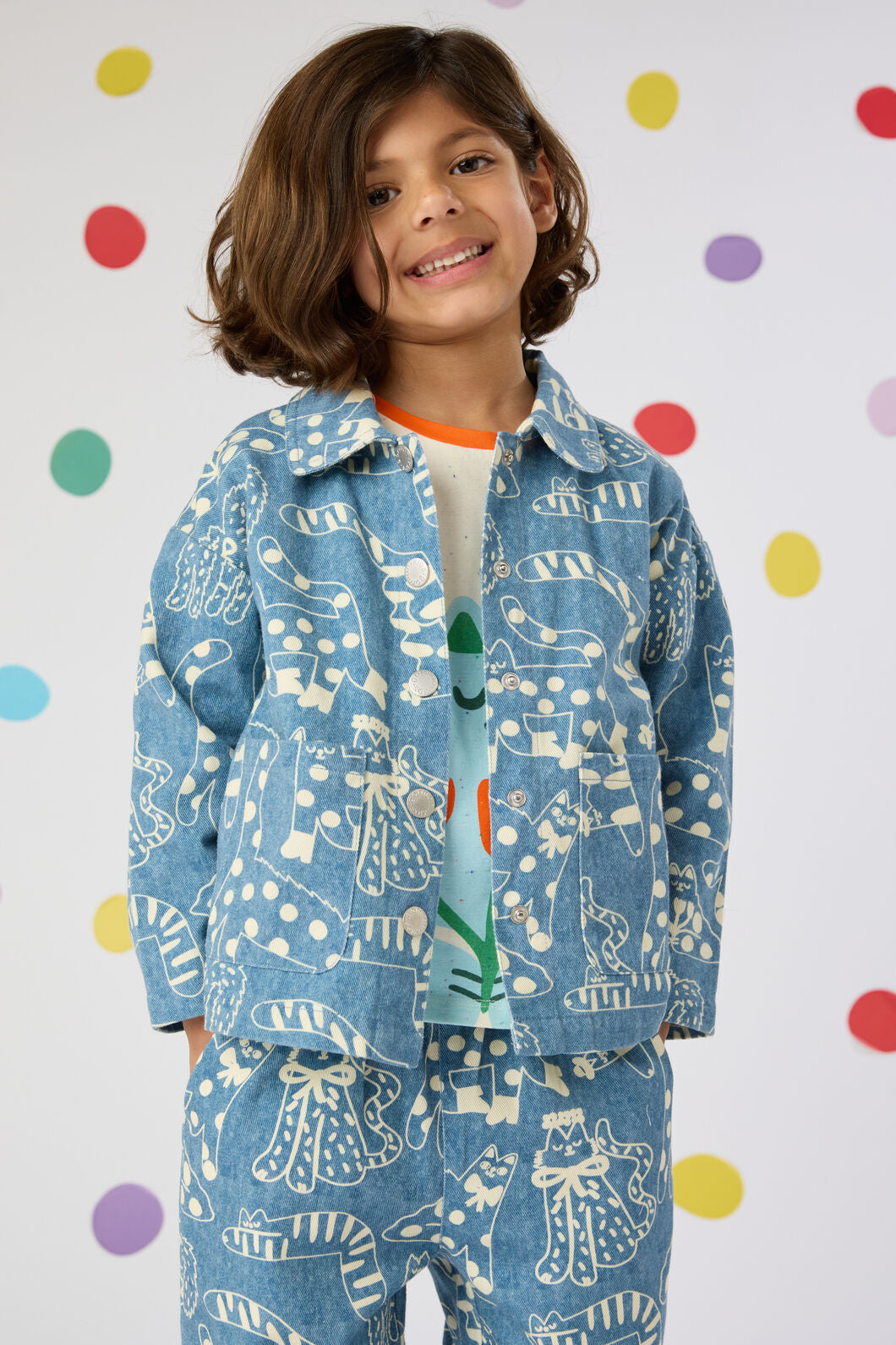 Gorman NZ - Denim Cats Kids Jacket - denim