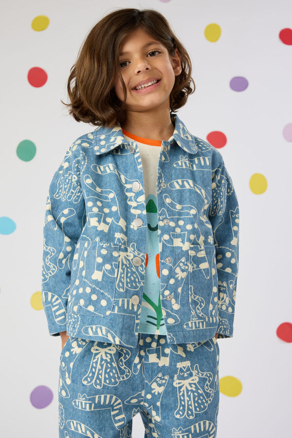 Gorman NZ - Denim Cats Kids Jacket - denim