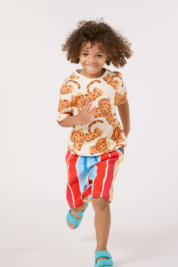 Gorman NZ - Red Stripes Kids Shorts - red-stripe