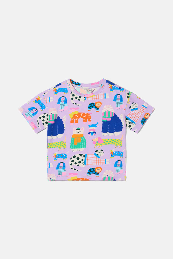 Gorman NZ - Sweater Dogs Kids T-Shirt - lilac