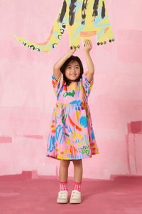 Gorman NZ - Maxi Doodles Kids Dress - pink
