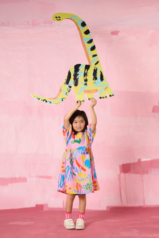 Gorman NZ - Maxi Doodles Kids Dress - pink