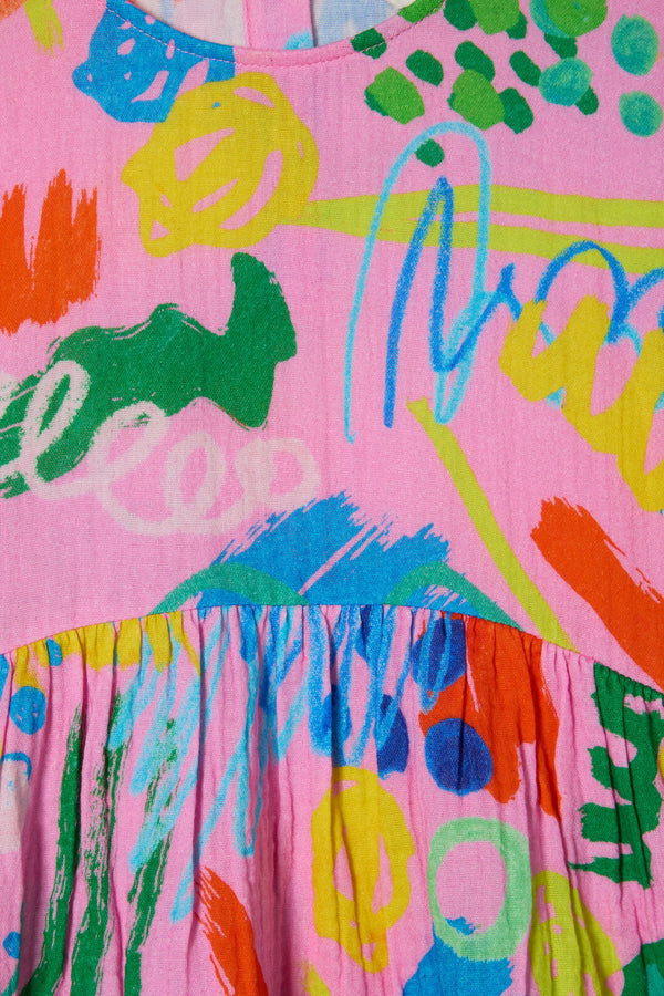 Gorman NZ - Maxi Doodles Kids Dress - pink