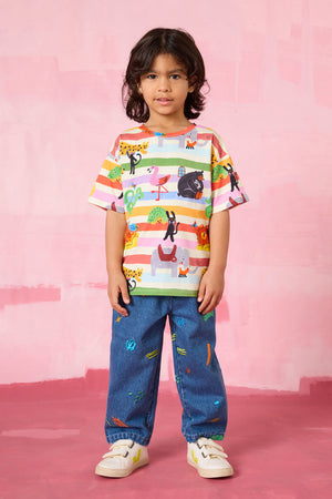 Gorman NZ - Ta-DA Stripe Kids T-Shirt - multi