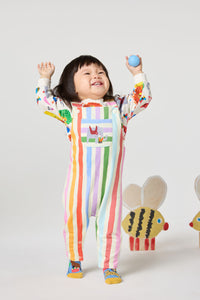 Gorman NZ - Stripy Stripe Baby Overalls - multi