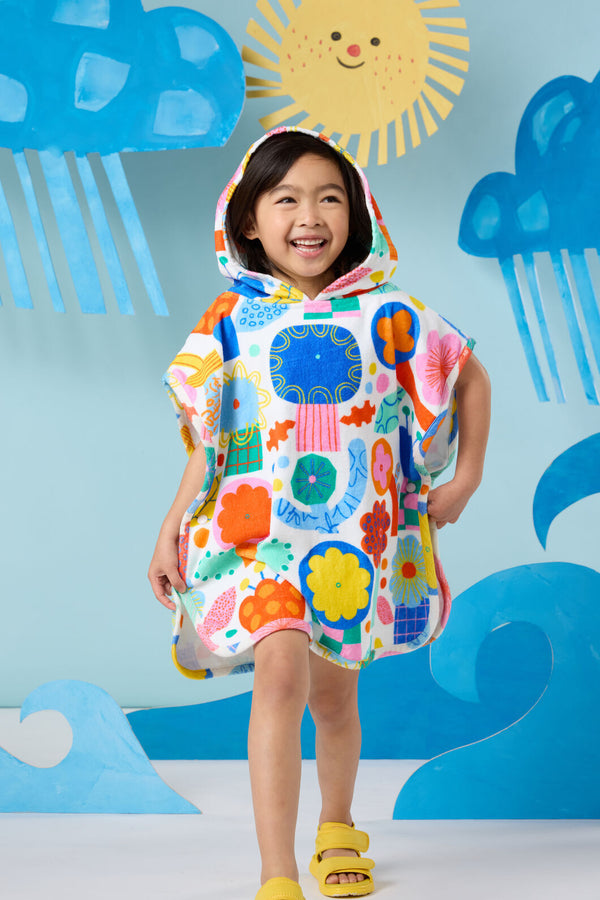 Gorman NZ - Bloom Boom Kids Swim Poncho - white