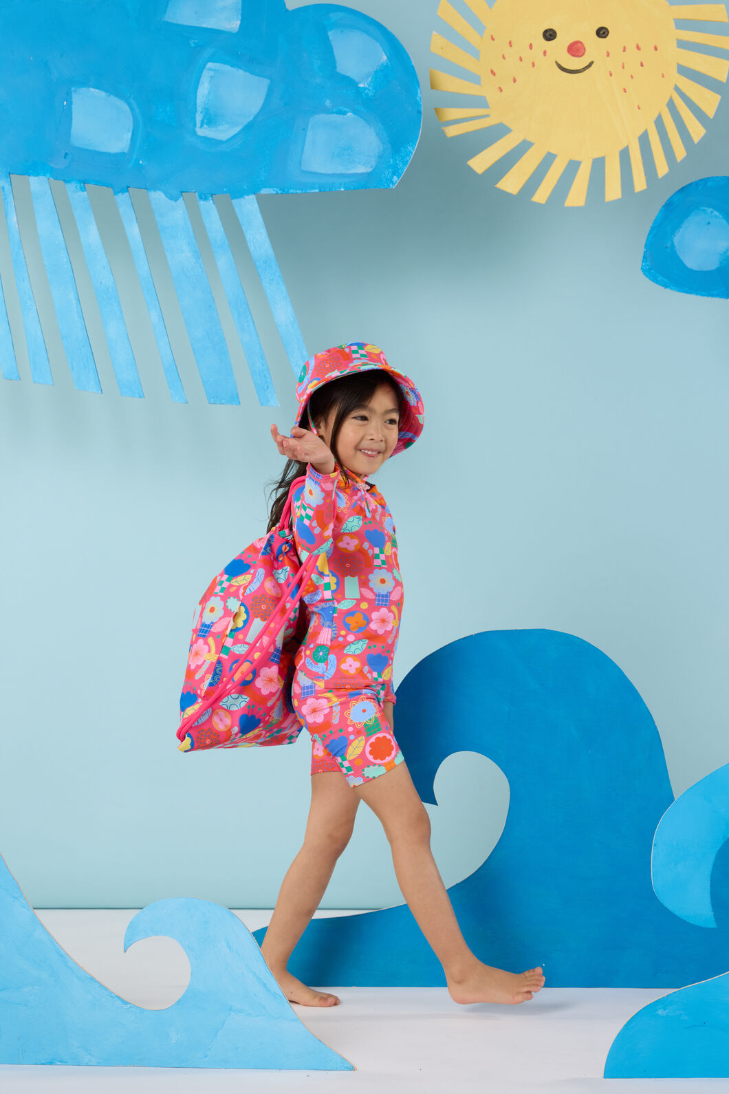 Gorman NZ - Bloom Boom Kids Swim Shorts - pink
