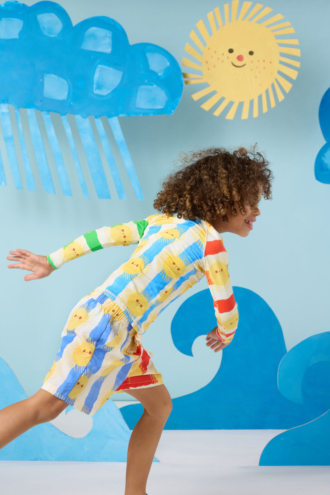 Gorman NZ - Sunny Spliced Kids Swim Top - multi