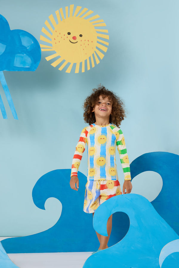 Gorman NZ - Sunny Spliced Kids Swim Top - multi