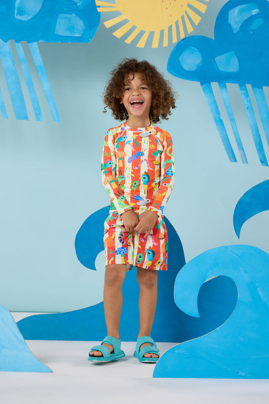 Gorman NZ - Beach Buggies Kids Swim Top - multi
