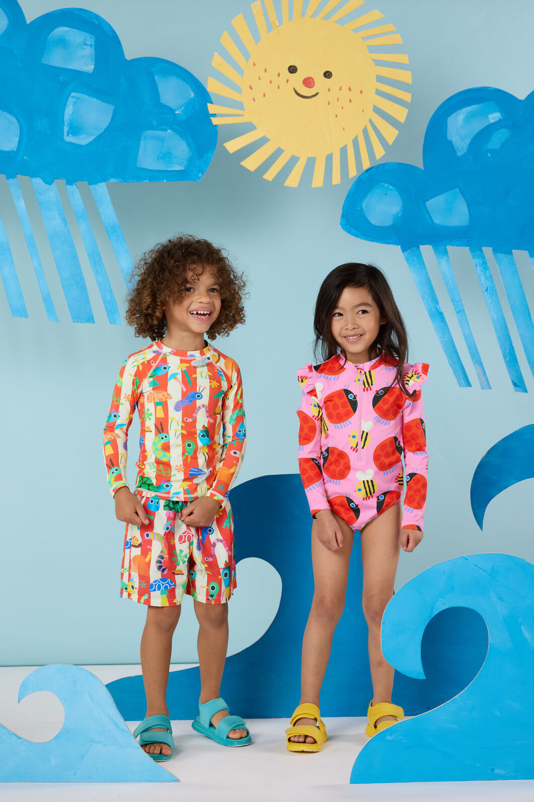 Gorman NZ - Beach Buggies Kids Swim Top - multi