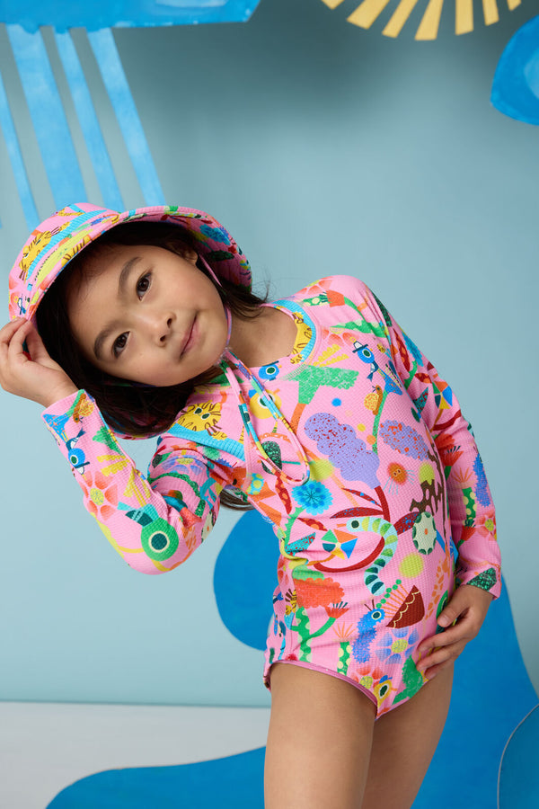 Gorman NZ - Bugs In Bloom Kids Swim Suit - pink
