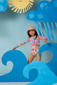 Gorman NZ - Bugs In Bloom Kids Swim Suit - pink