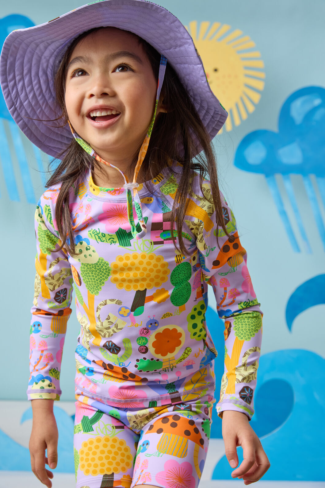 Gorman NZ - Wood End Kids Swim Top - lilac