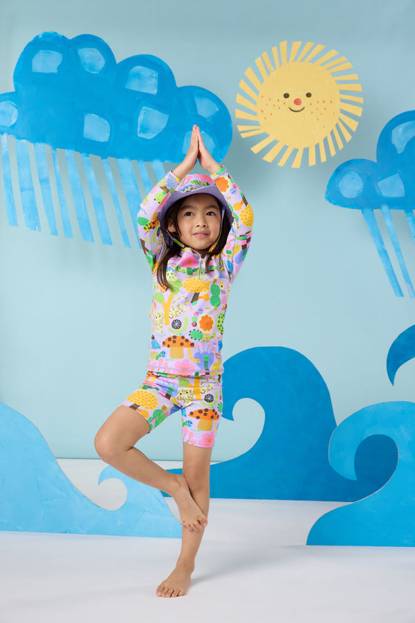 Gorman NZ - Wood End Kids Swim Shorts - lilac