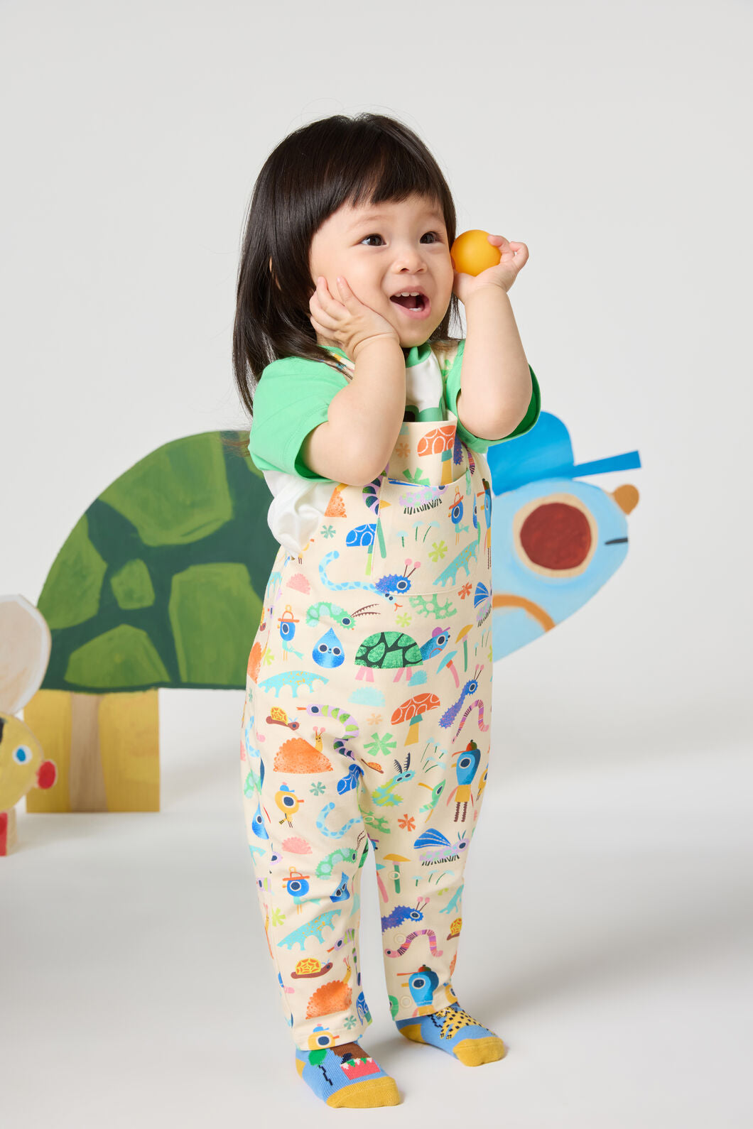 Gorman NZ - Garden Pals Baby Overalls - cream
