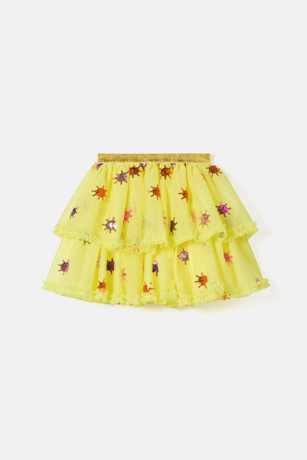 Gorman NZ - Mini Sun Sequin Kids Skirt - yellow