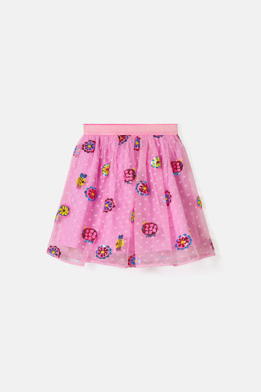 Gorman NZ - Lady And The Bee Kids Sequins Skirt - pink