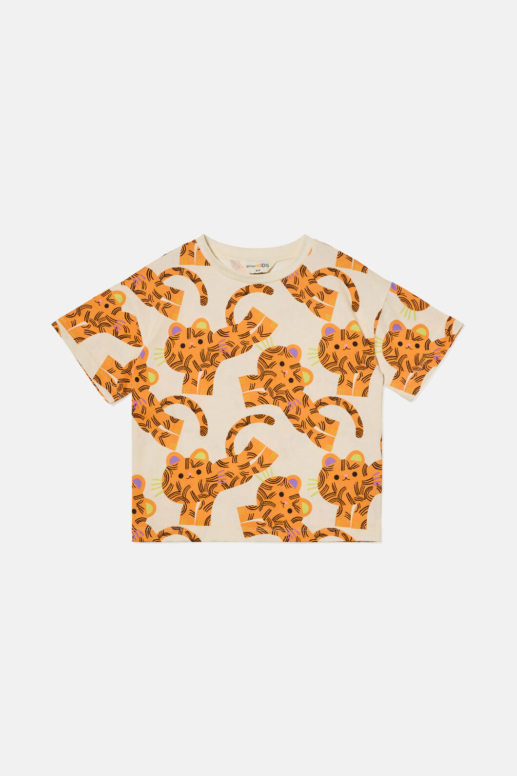 Gorman NZ - Jumping Tiger Kids T-Shirt - cream