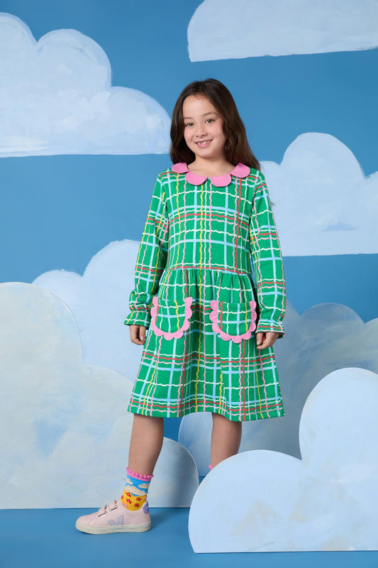 Gorman NZ - Petal Daisy Kids Dress - green