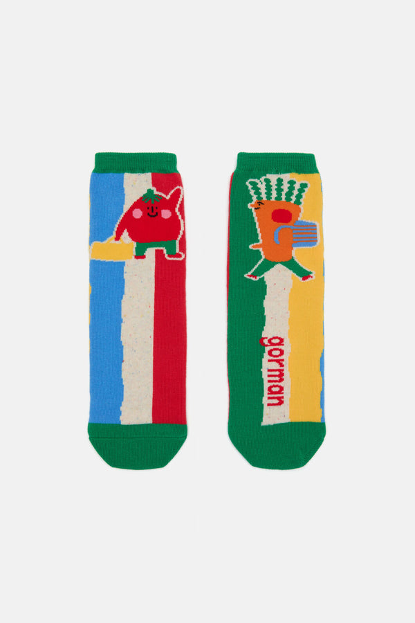 Gorman NZ - Carnival stripe Kids Sock Pack - multi