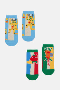 Gorman NZ - Carnival stripe Kids Sock Pack - multi