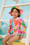 Gorman NZ - Bold Floral Kids Sun Hat - pink