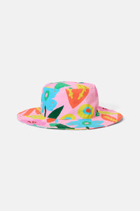 Gorman NZ - Bold Floral Kids Sun Hat - pink