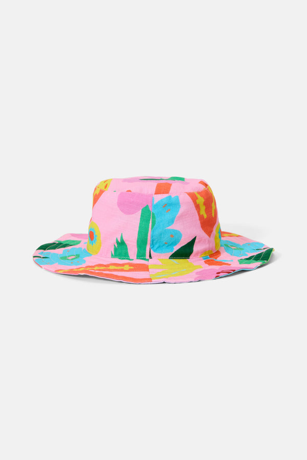 Gorman NZ - Bold Floral Kids Sun Hat - pink
