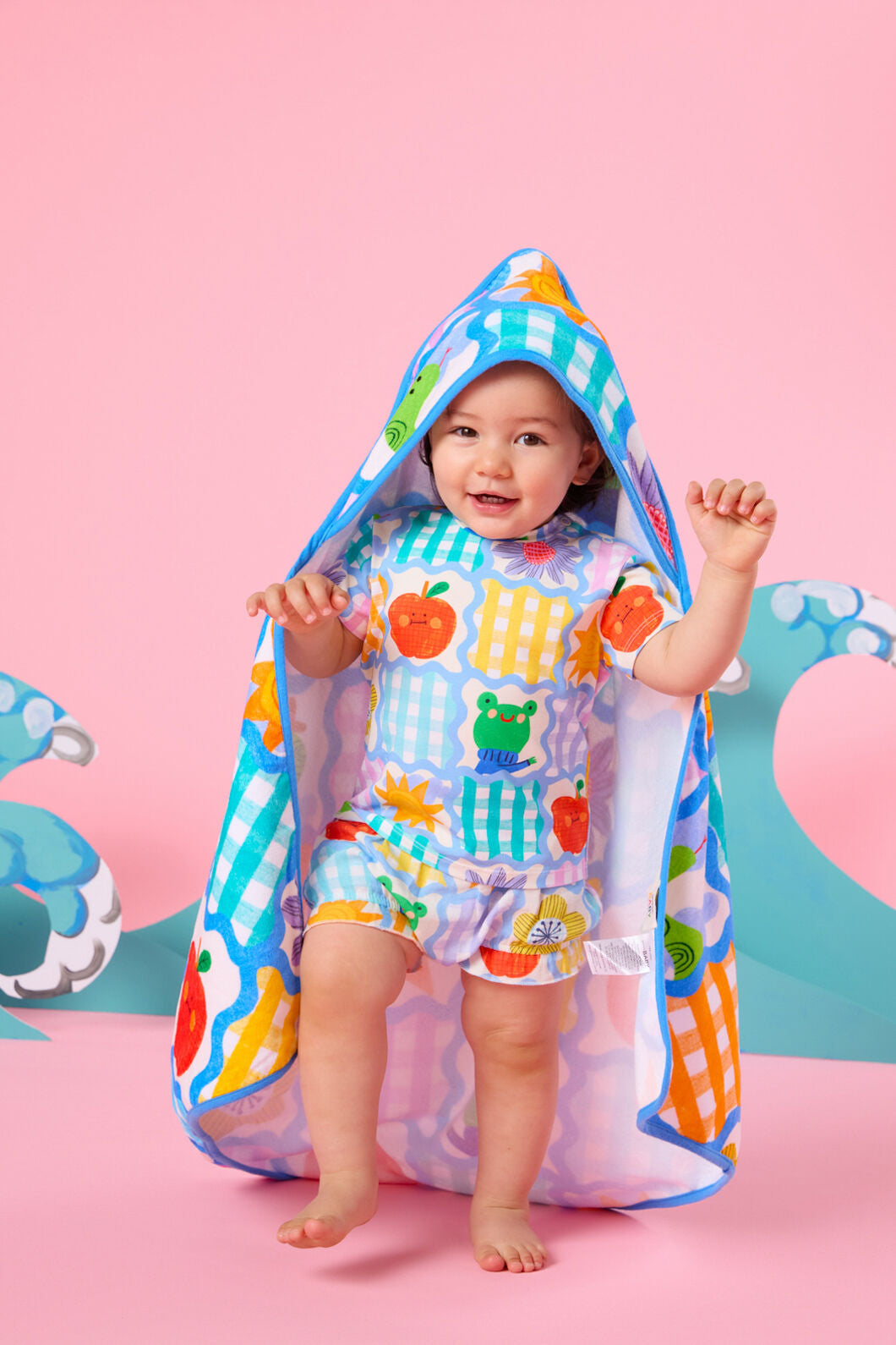 Gorman NZ - Jumble Check Baby Towel - multi