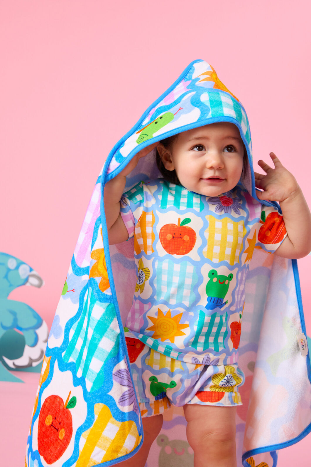 Gorman NZ - Jumble Check Baby Towel - multi