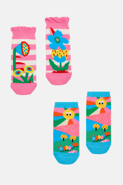 Bold Floral Kids Sock Pack