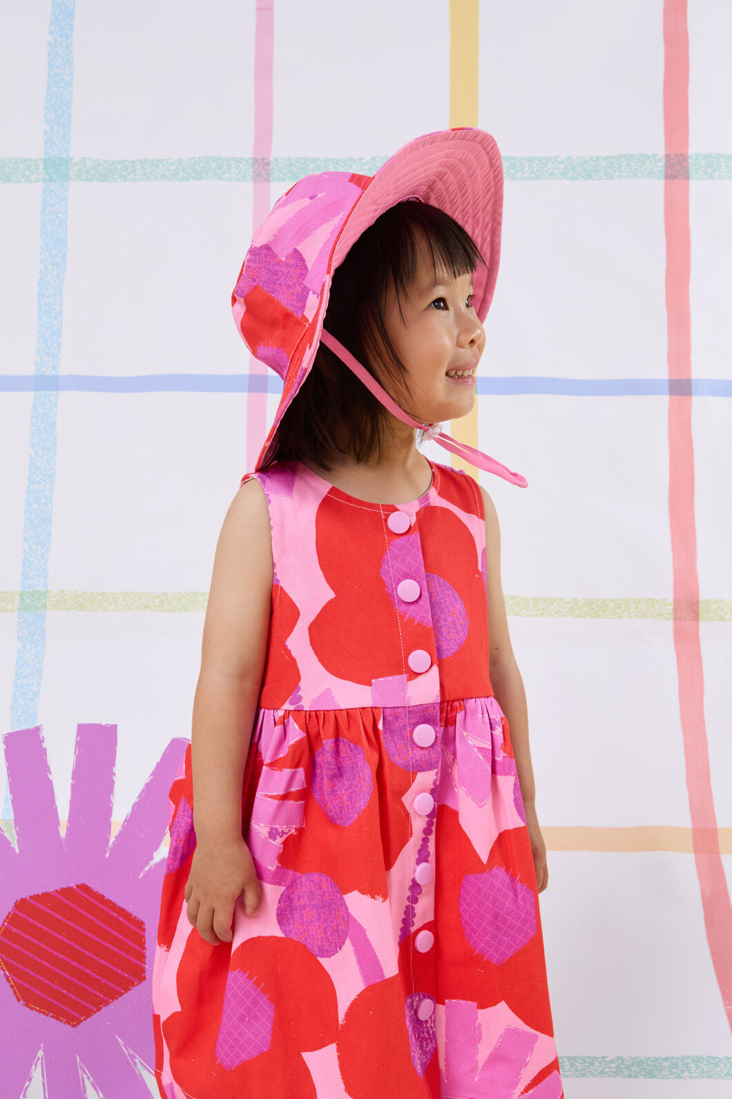 Gorman NZ - Riso Floral Kids Hat - pink