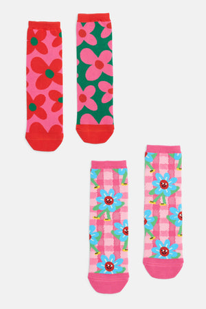 Gorman NZ - Walking Daisy Kids Socks - pink