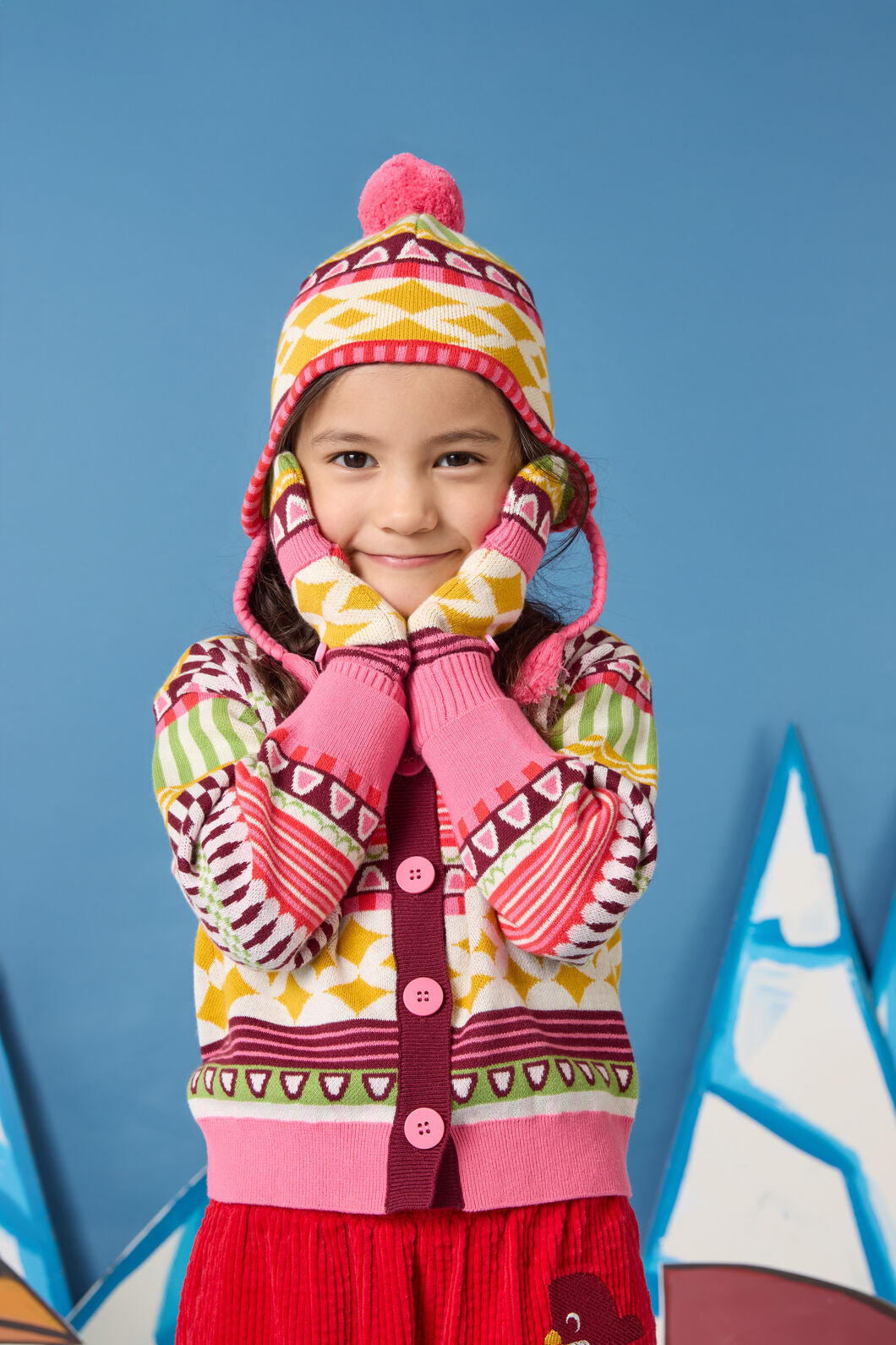 Gorman NZ - Abstract Kids Ear Flap Beanie - multi