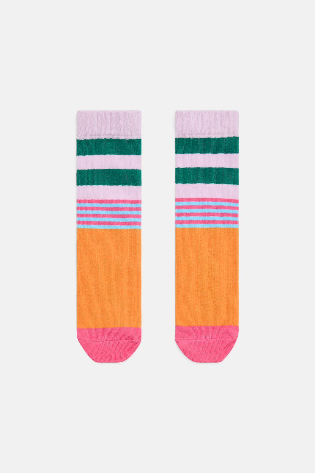 Gorman NZ - Pink Stripe Rib Kids Sock - multi