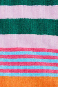 Gorman NZ - Pink Stripe Rib Kids Sock - multi
