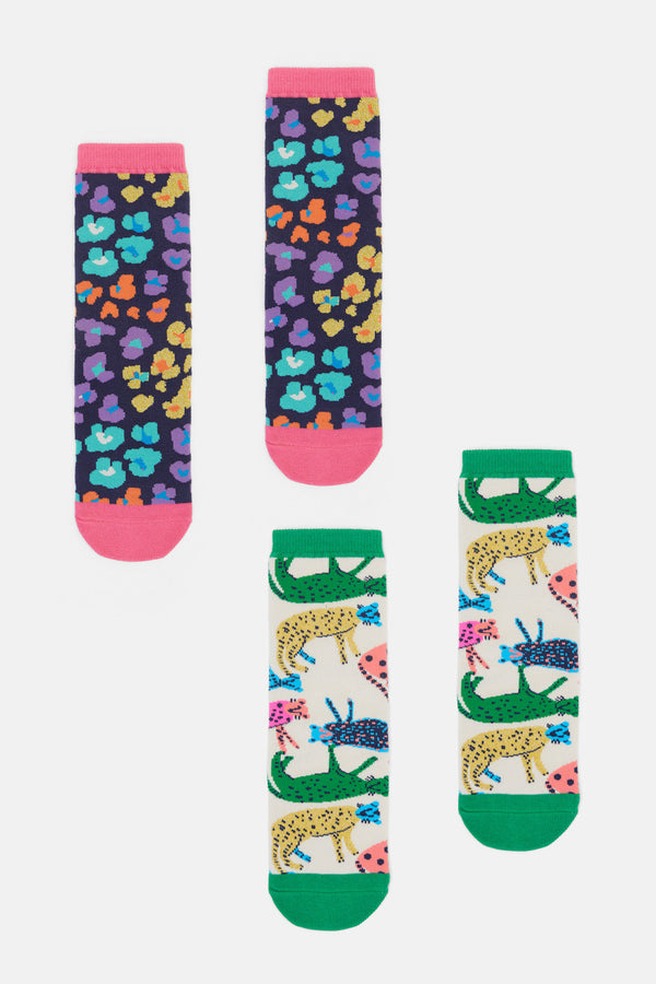 Gorman NZ - Leopards Sock 2Pr Pk - print