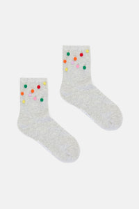 Gorman NZ - Pom Pom Grey Sock - grey-marle