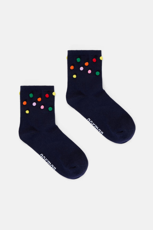 Gorman NZ - Pom Pom Navy Sock - navy