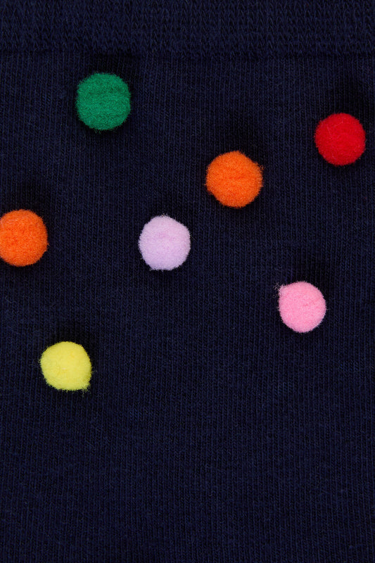 Gorman NZ - Pom Pom Navy Sock - navy